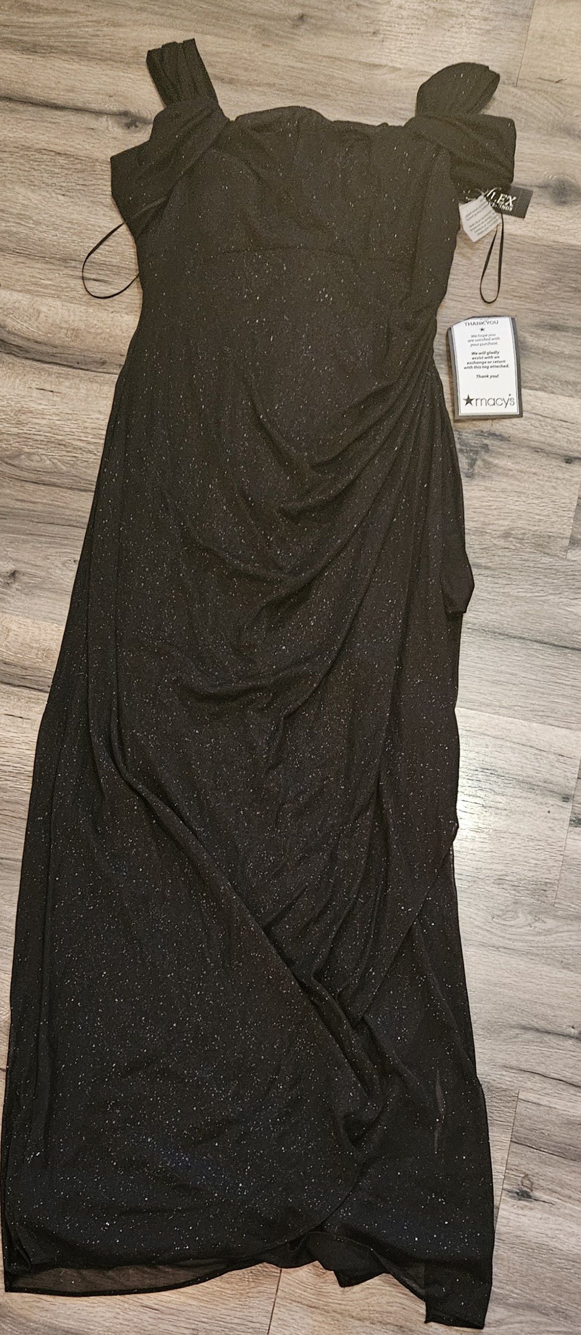 Alex Evenings Alex Evenings Cold-Shoulder Draped Metallic Gown Size 10 Size L / US 10 / IT 46 - 2 Thumbnail