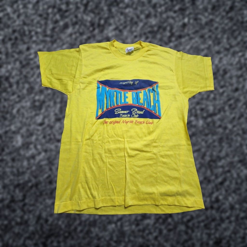 Vintage VTG 70s 80s Mens XL Myrtle Beach Club T Shirt Puff Graphic Souvenir Soft USA T-SHIRT Graphic Tee Size US XL / EU 56 / 4 - 1 Thumbnail