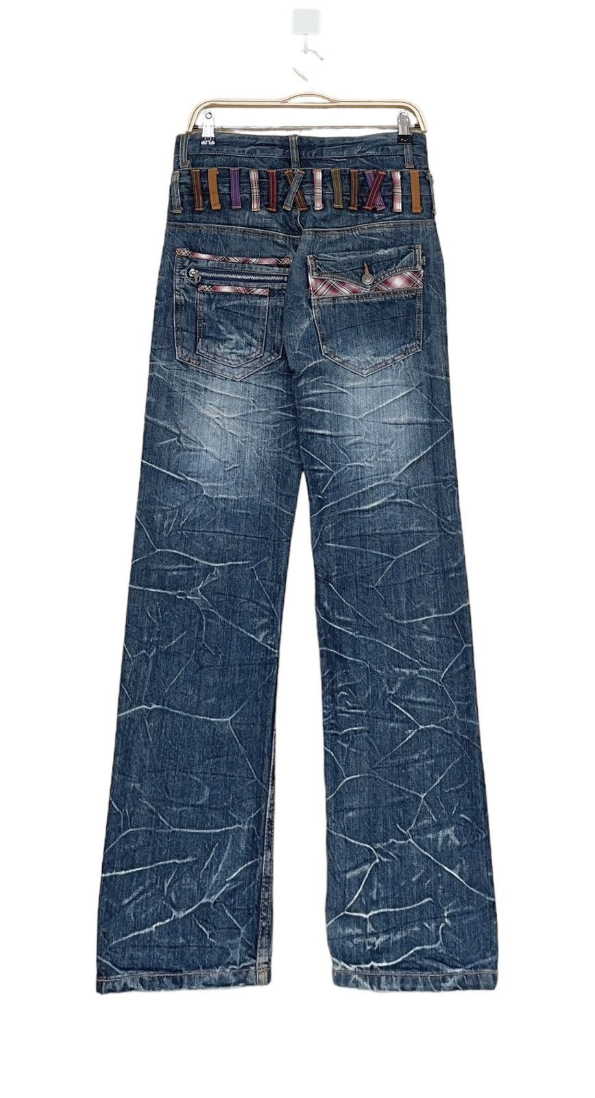 If Six Was Nine × Japanese Brand × Le Grande Bleu (L.G.B.) Vintage Japanese Brand Nylaus Double Waist Jeans 1990s Size US 30 / EU 46 - 2 Thumbnail