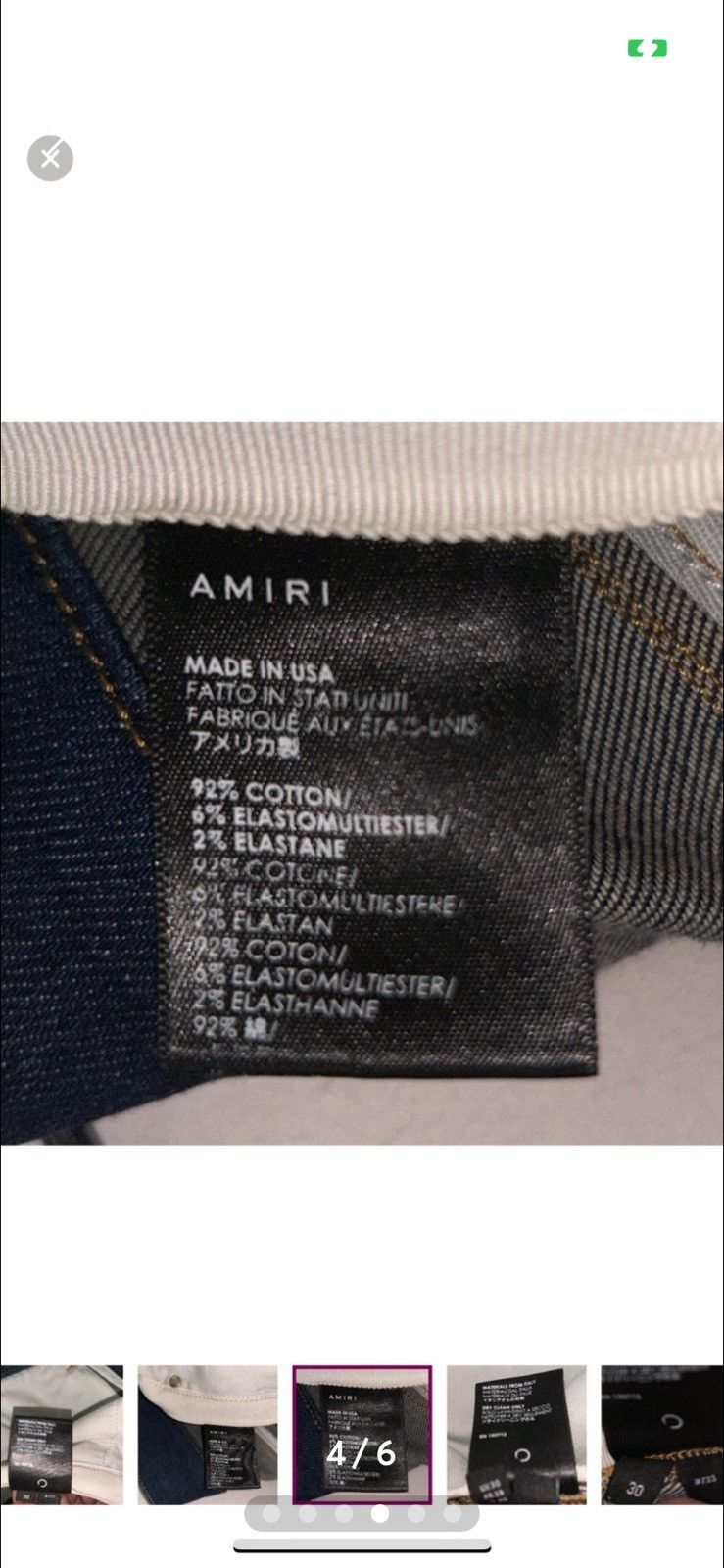 Amiri Amiri 30w x 34.5” inseam nwot stack medium indigo 92/6/2 NEW Size US 30 / EU 46 - 3 Thumbnail
