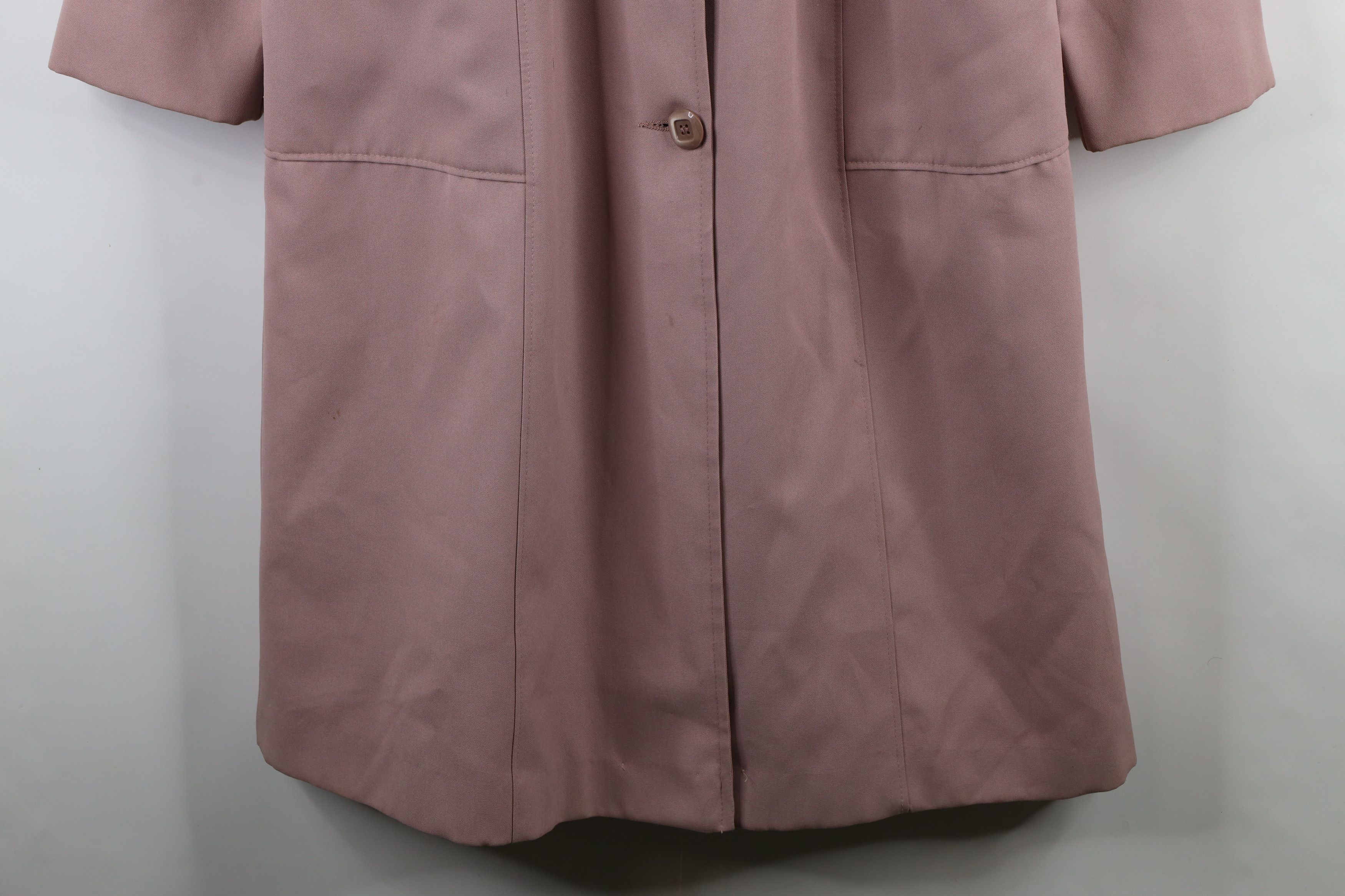 Vintage Vintage 70s Union Made Button Trench Coat Jacket Pink USA Size XL / US 12-14 / IT 48-50 - 4 Thumbnail