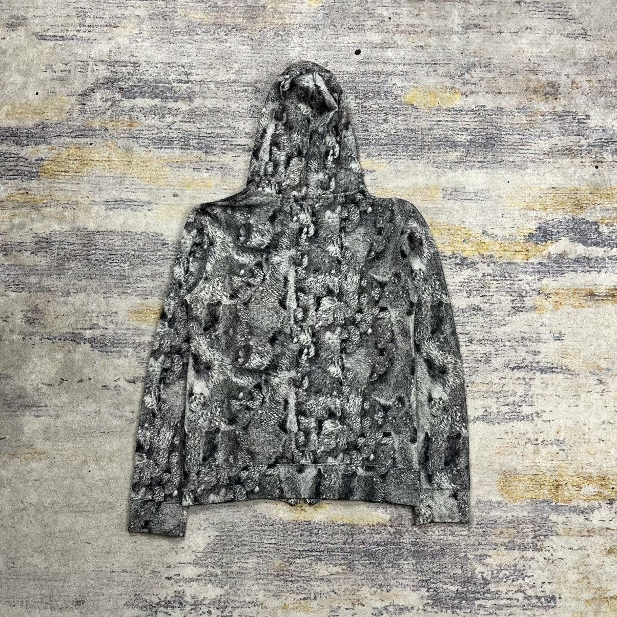Tornado Mart Tornado mart grey leopard pattern double zip hoodie Size US S / EU 44-46 / 1 - 2 Thumbnail