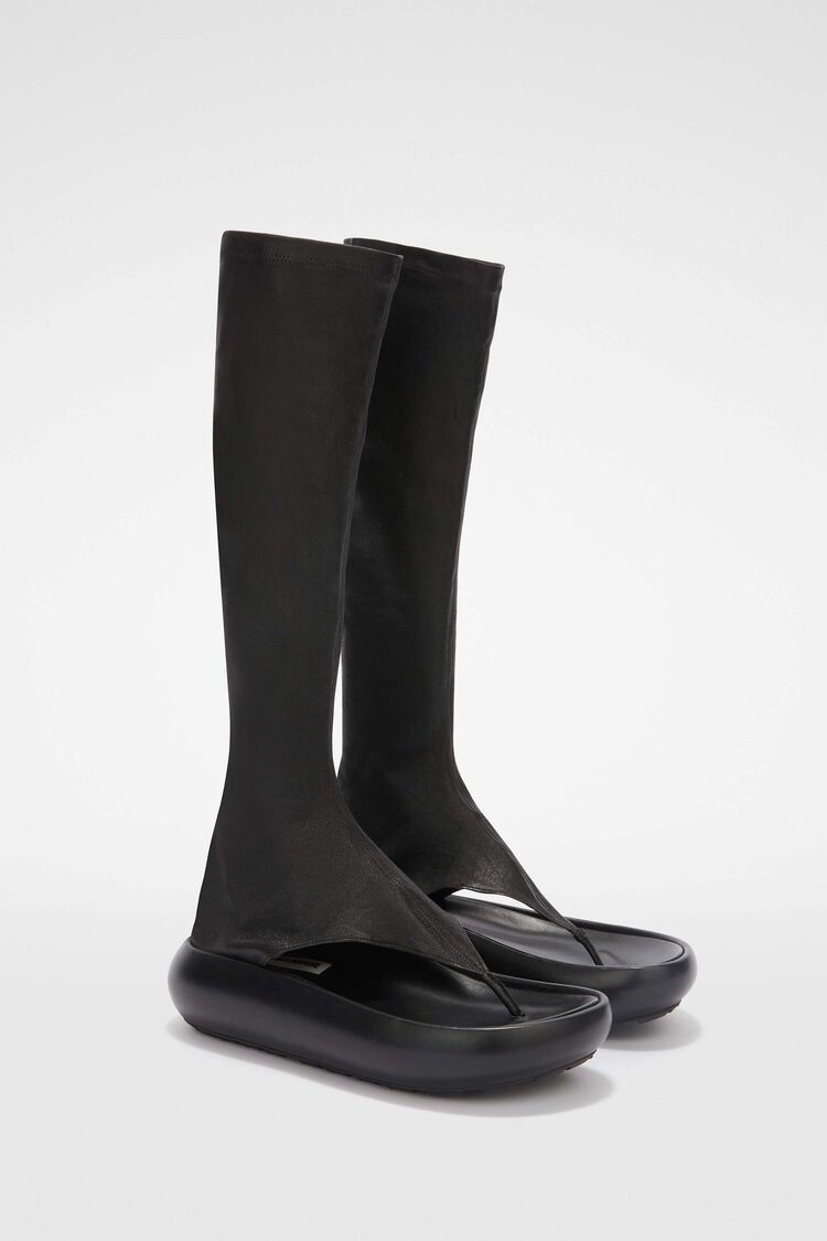 Jil Sander o1w1db10825 Knee Boots in Black Size US 11 / IT 41 - 3 Thumbnail