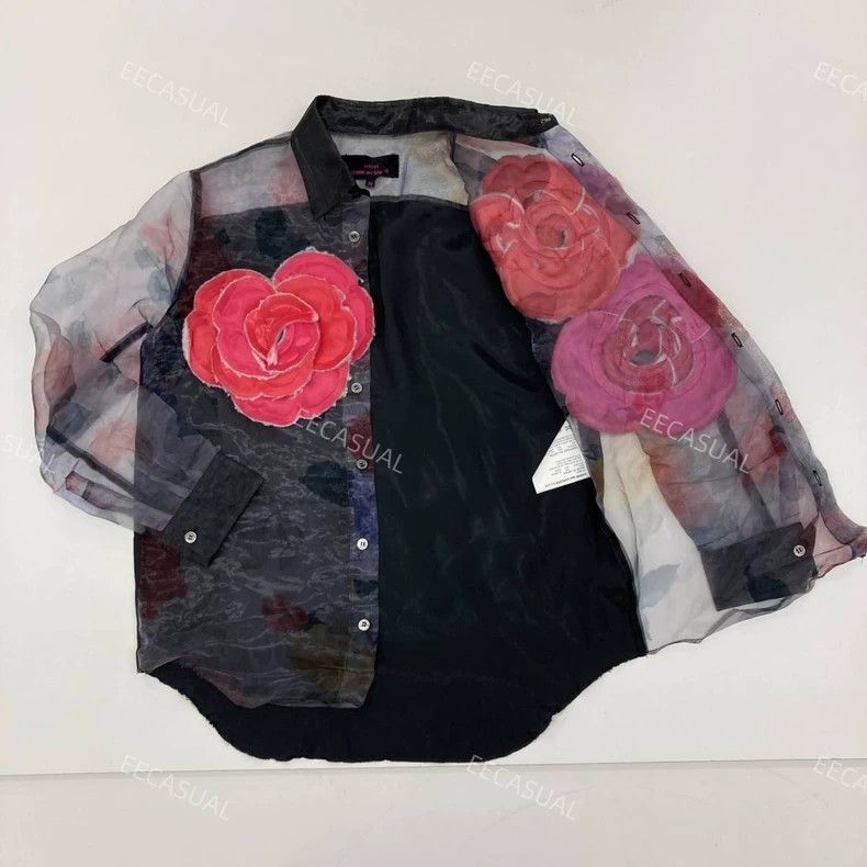 Comme des Garcons Comme Des Garcons Three-Dimensional Rose Organza Long Slee Size M / US 6-8 / IT 42-44 - 3 Thumbnail