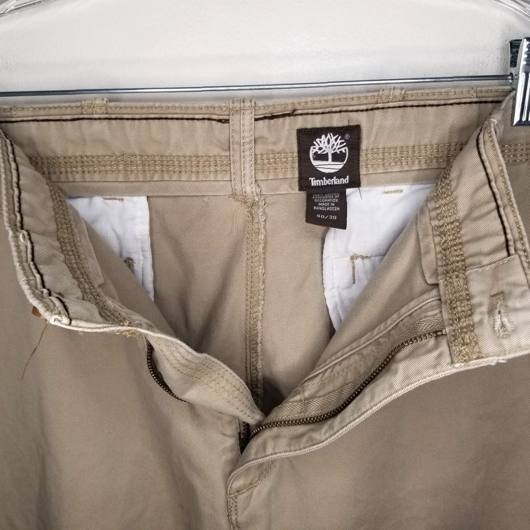 Timberland TIMBERLAND Mens Chino Pants Straight Fit Beige Size 40x30 Size US 40 / EU 56 - 3 Thumbnail