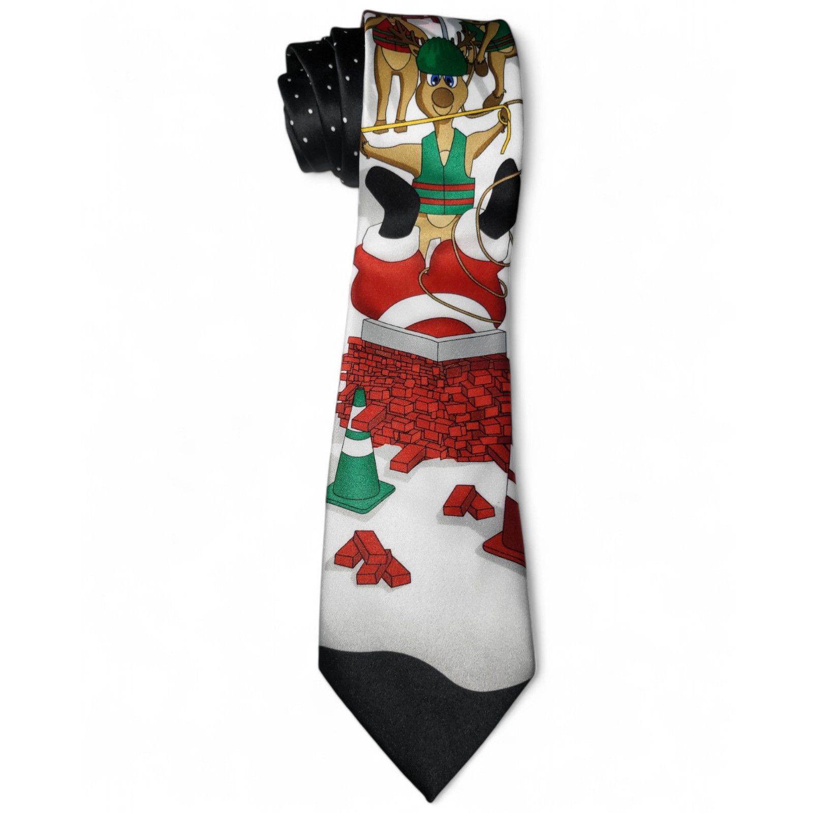 Other NWT Holiday Traditions Reindeer at Work Christmas Neck Tie Size ONE SIZE - 1 Thumbnail