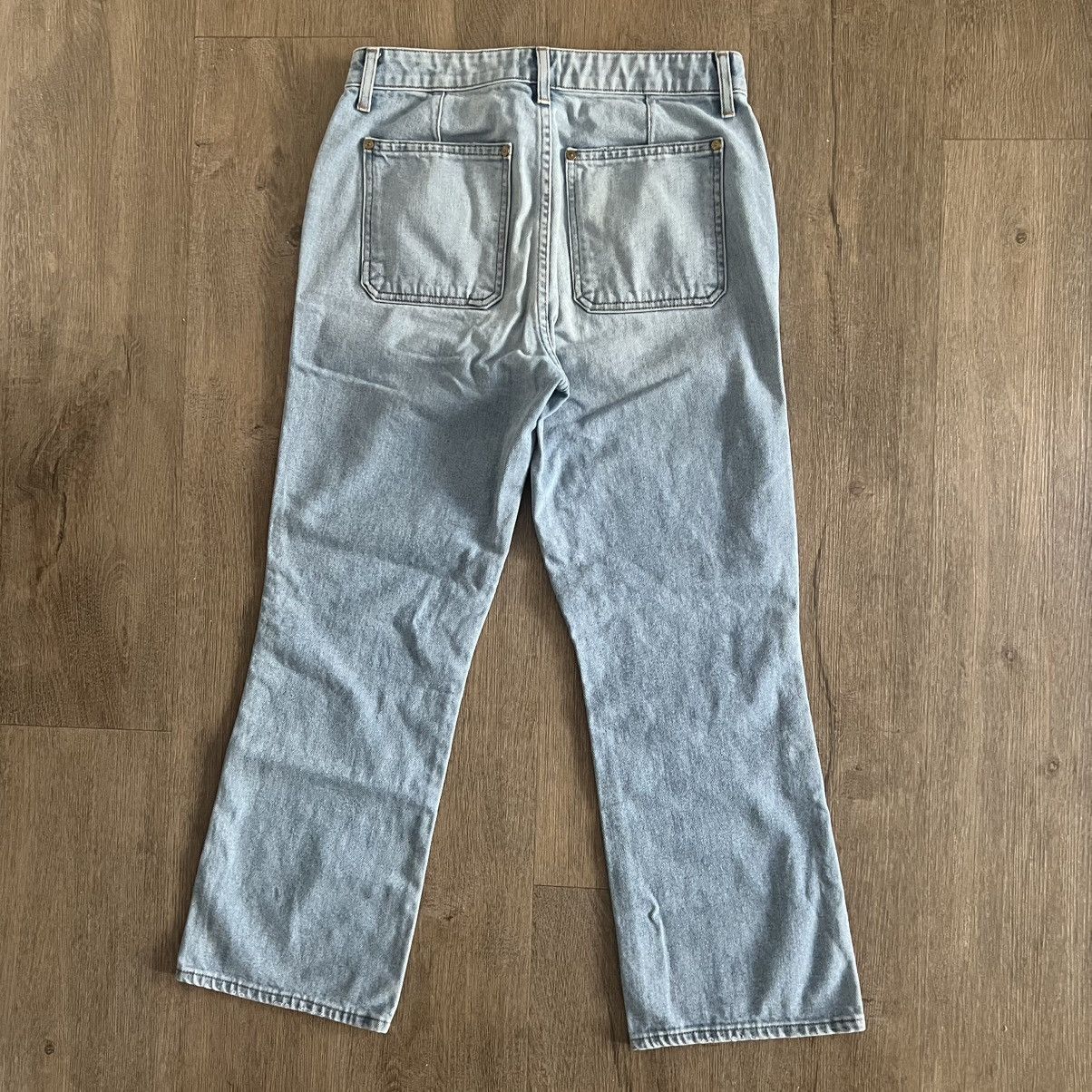 KHAITE Khaite Rachel Patch Pocket Cropped Flare Jeans Size 28" / US 6 / IT 42 - 4 Thumbnail