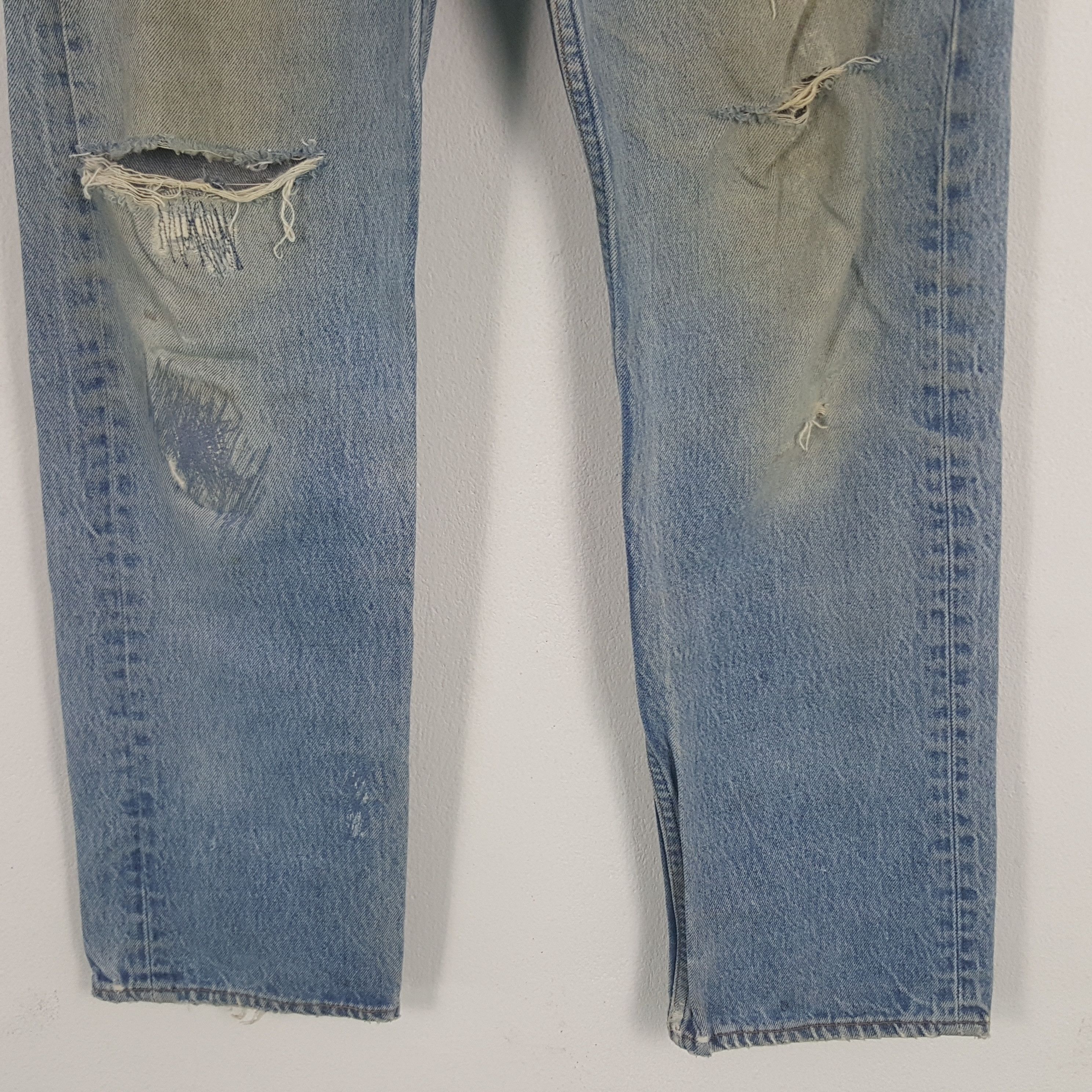 Levi's × Vintage Vintage Levi's USA Distressed Style Denim Jeans Size US 31 - 3 Thumbnail