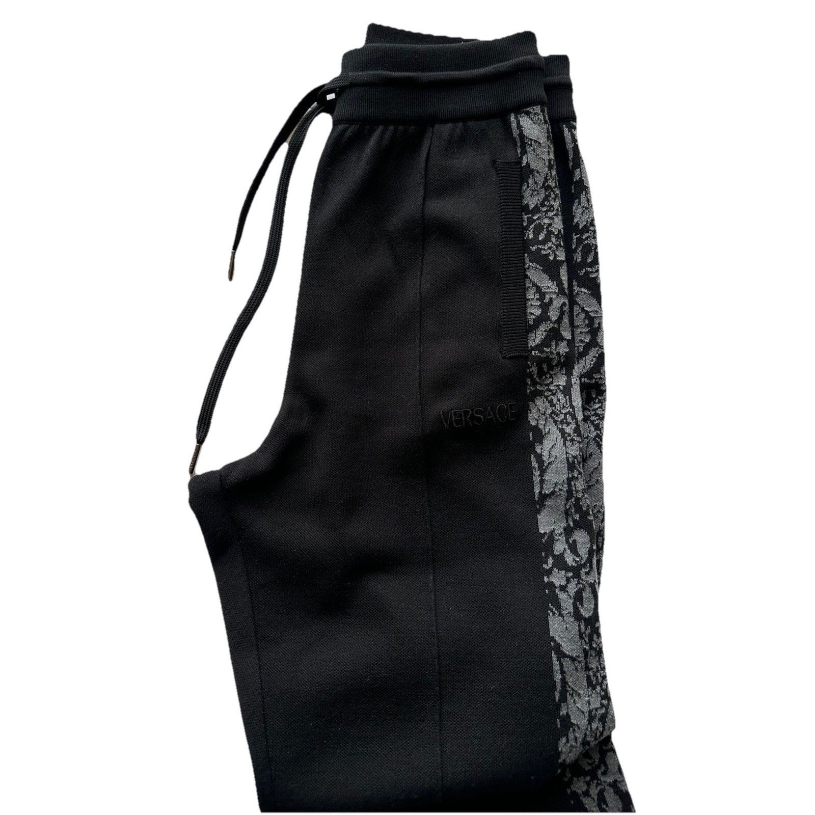 Versace Versace Knit Barocco Jacquard Black Pants L (50) 1013253 Size US 32 / EU 48 - 5 Thumbnail