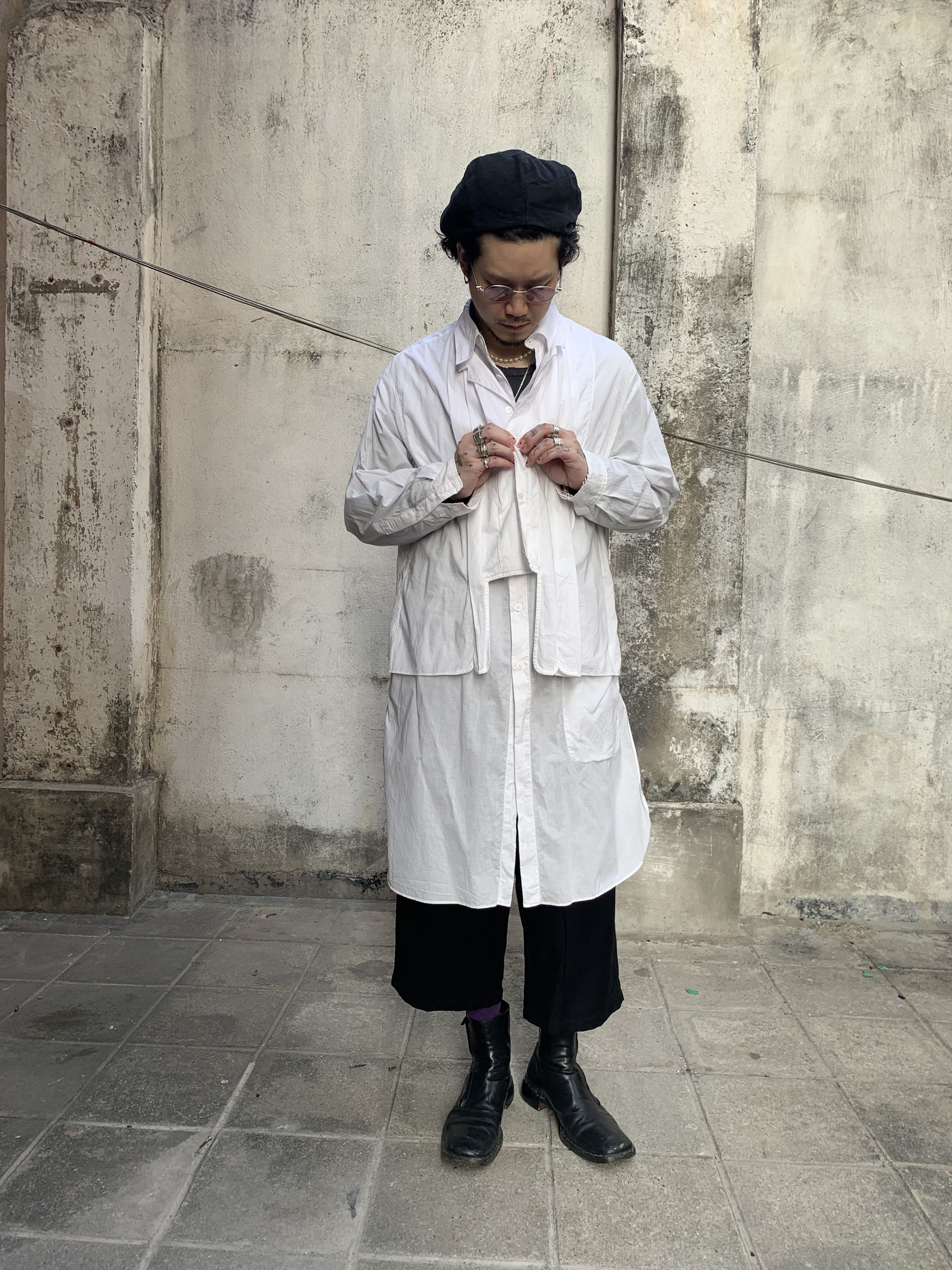 Yohji Yamamoto Yohji Yamamoto Pour Homme the Power of White Shirt Size US L / EU 52-54 / 3 - 2 Thumbnail