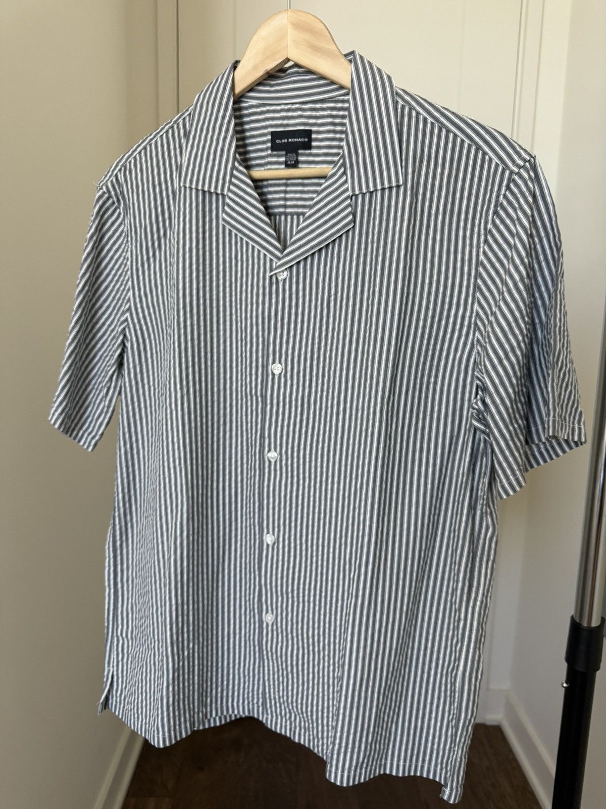 Club Monaco Club Monaco Camp Collar Seersucker Shirt Size US M / EU 48-50 / 2 - 1 Thumbnail