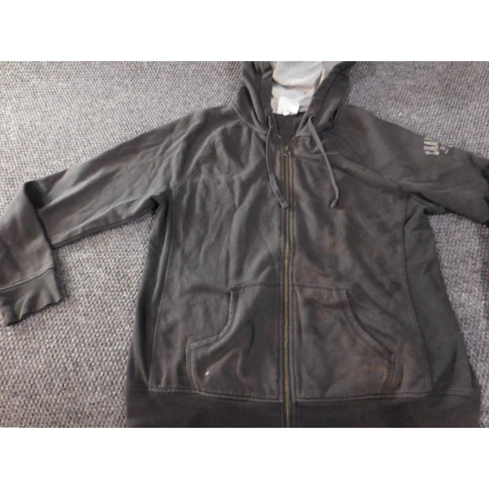 Champion VINTAGE American Eagle Hoodie Womens L gray full zip casual sports Size L / US 10 / IT 46 - 6 Thumbnail