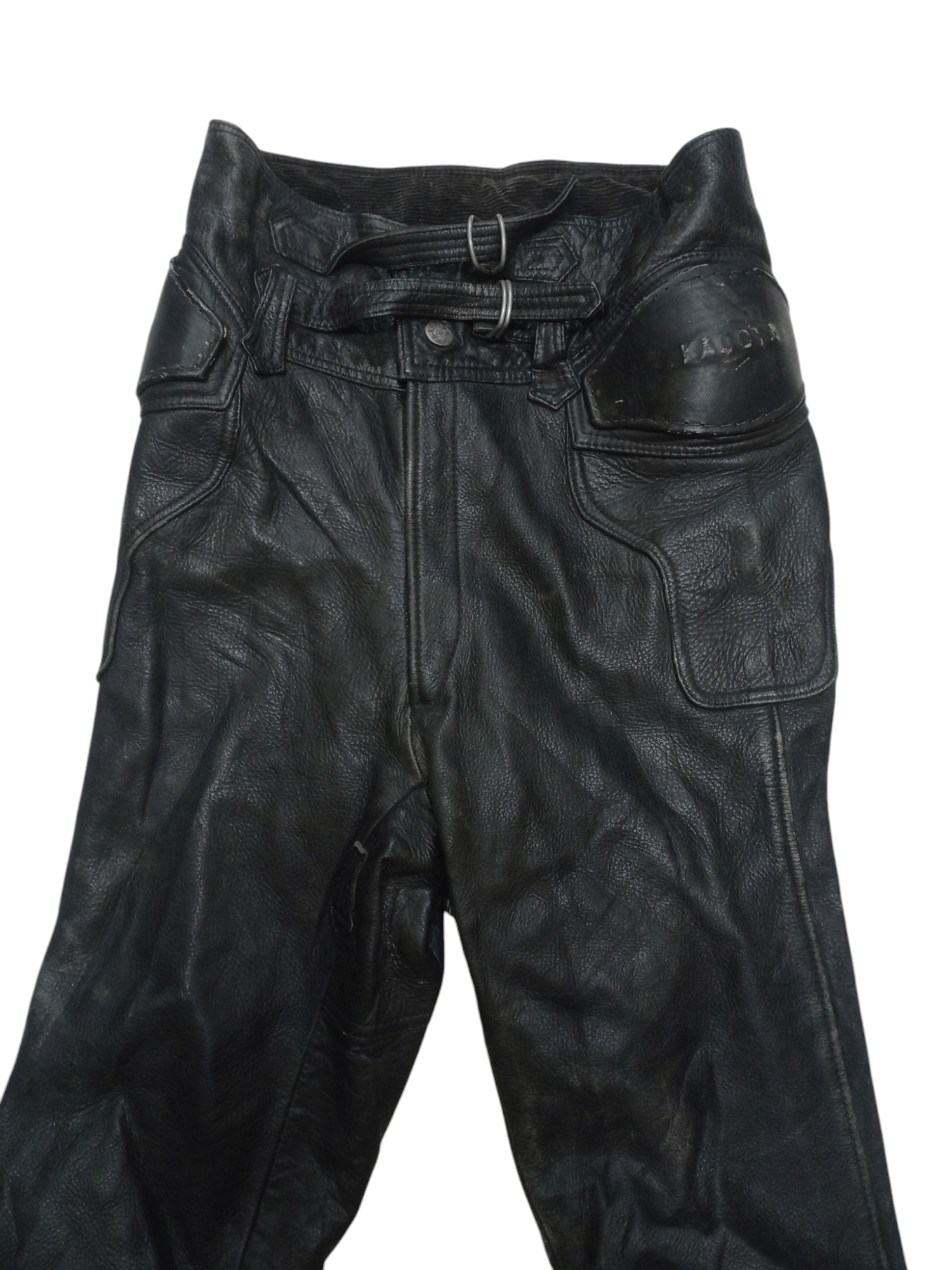 Kadoya Vintage 90s Kadoya Leather Biker Padded Pants Size US 29 - 3 Thumbnail