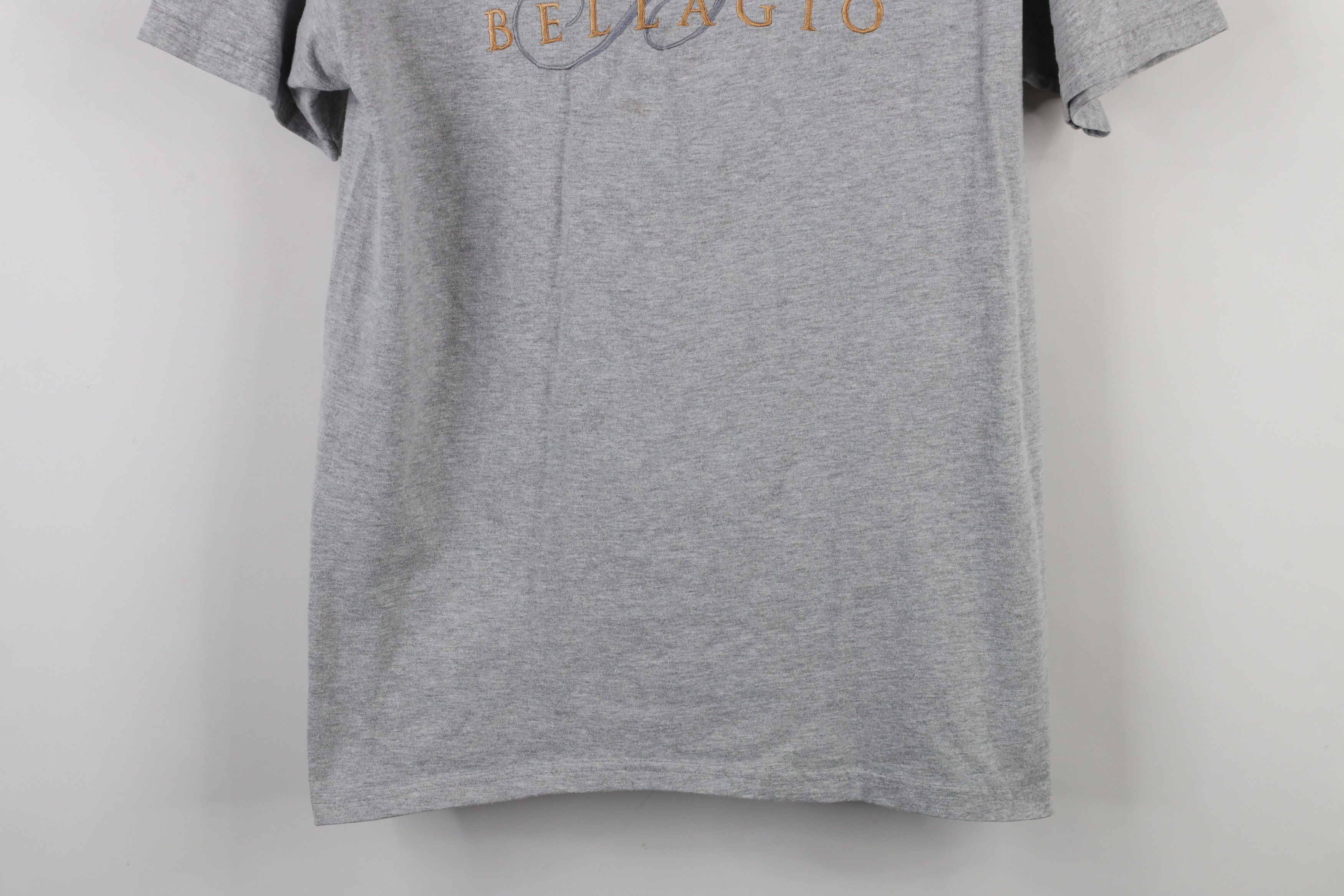 Vintage Vintage 90s Streetwear Bellagio Casino T-Shirt Gray USA Size M / US 6-8 / IT 42-44 - 3 Thumbnail
