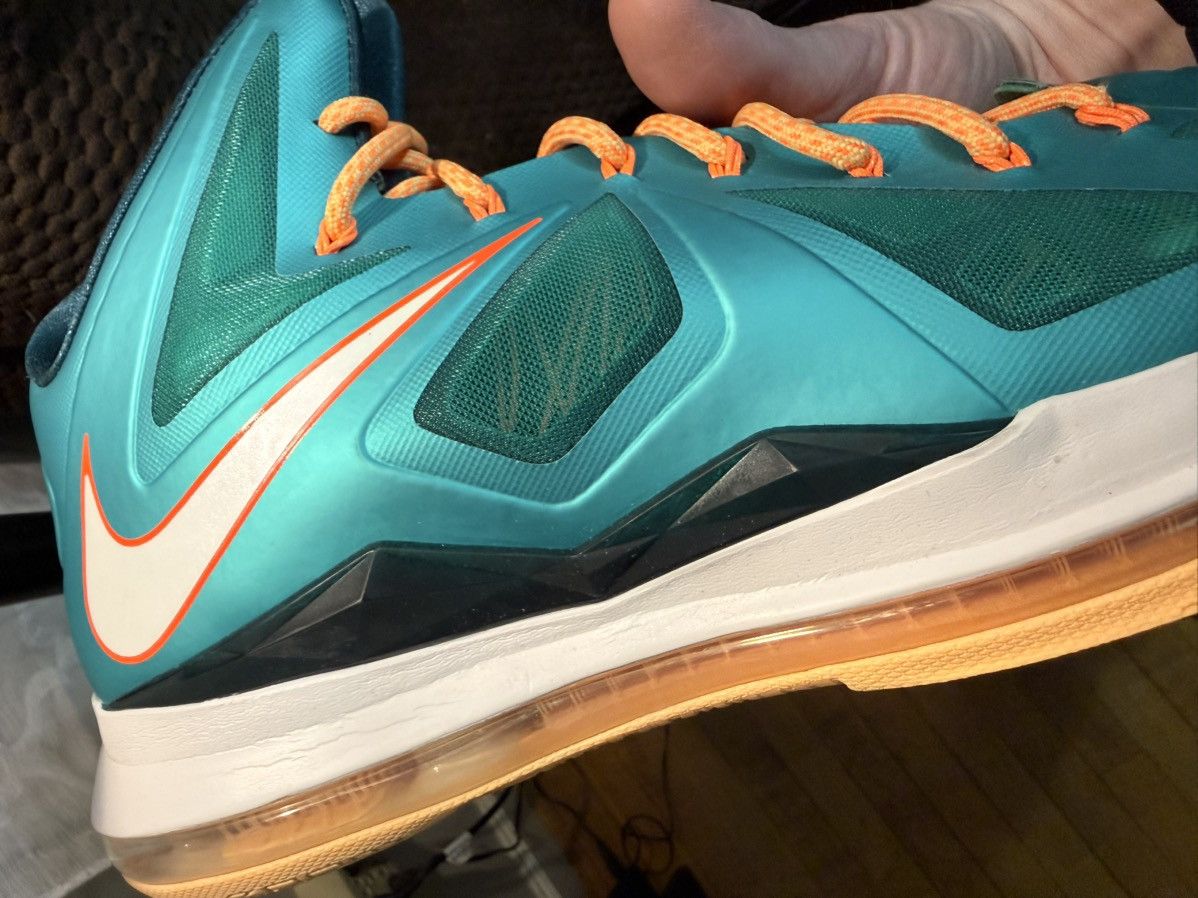 Nike Nike LeBron X (10) “Miami Dolphins” mid-top sneakers NEW 12 Size US 12 / EU 45 - 12 Thumbnail