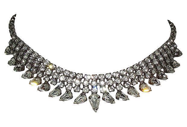 Designer Weiss Rhinestone Bib Necklace Size ONE SIZE - 1 Thumbnail