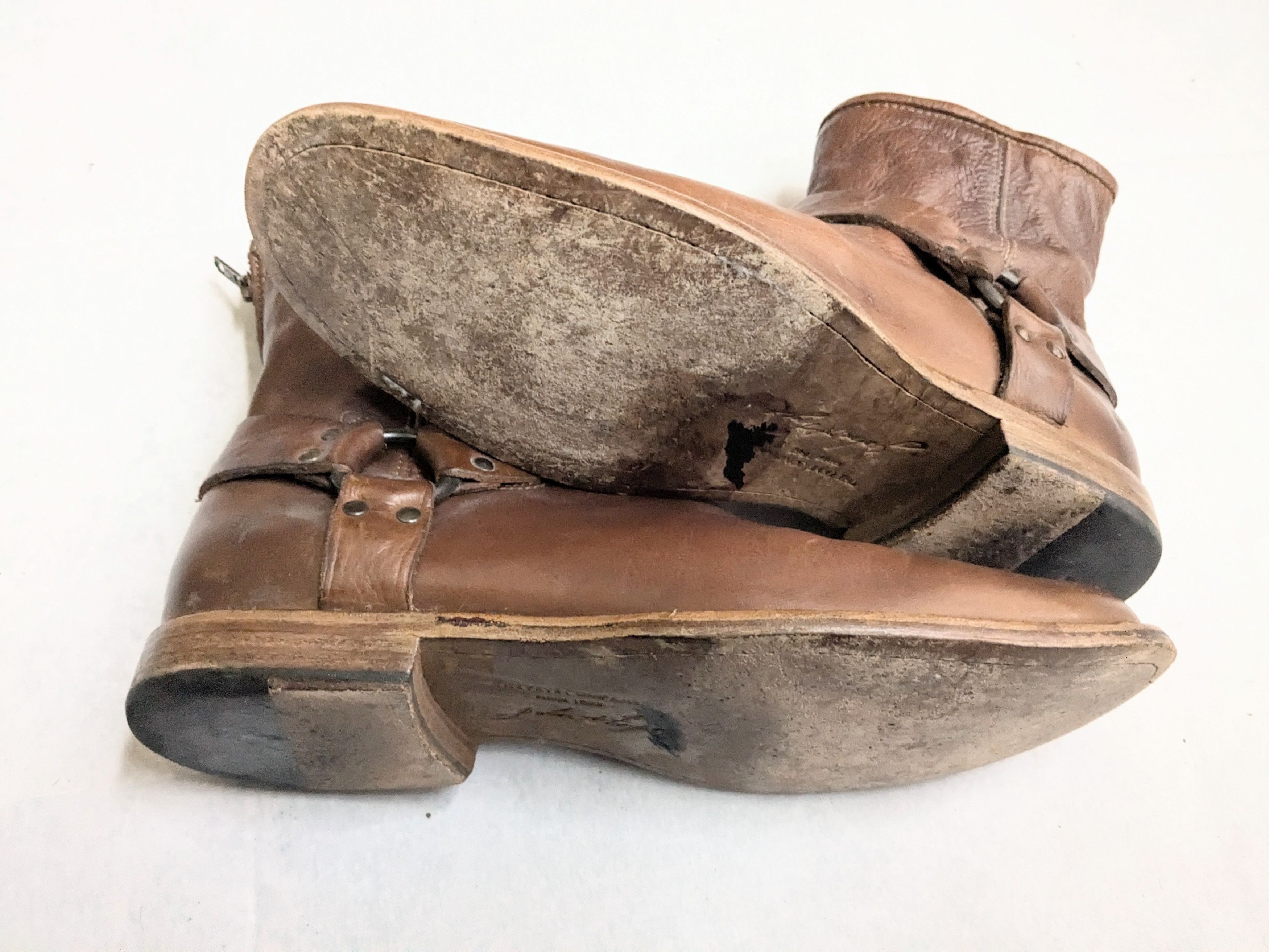 Frye Frye Harness Boots Brown Leather 10 D Motorcycle Biker Size US 10 / EU 43 - 18 Thumbnail