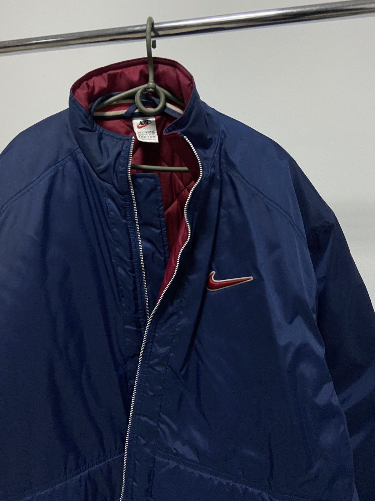 Nike × Vintage Nike Puffer Jacket big Logo Vintage Swoosh Size US XL / EU 56 / 4 - 4 Thumbnail