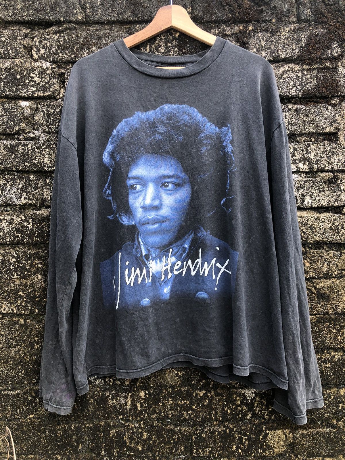 Band Tees × Jimi Hendrix × Vintage Vintage Jimi Hendrix LongSleeve Tee Faded Size US XL / EU 56 / 4 - 1 Thumbnail