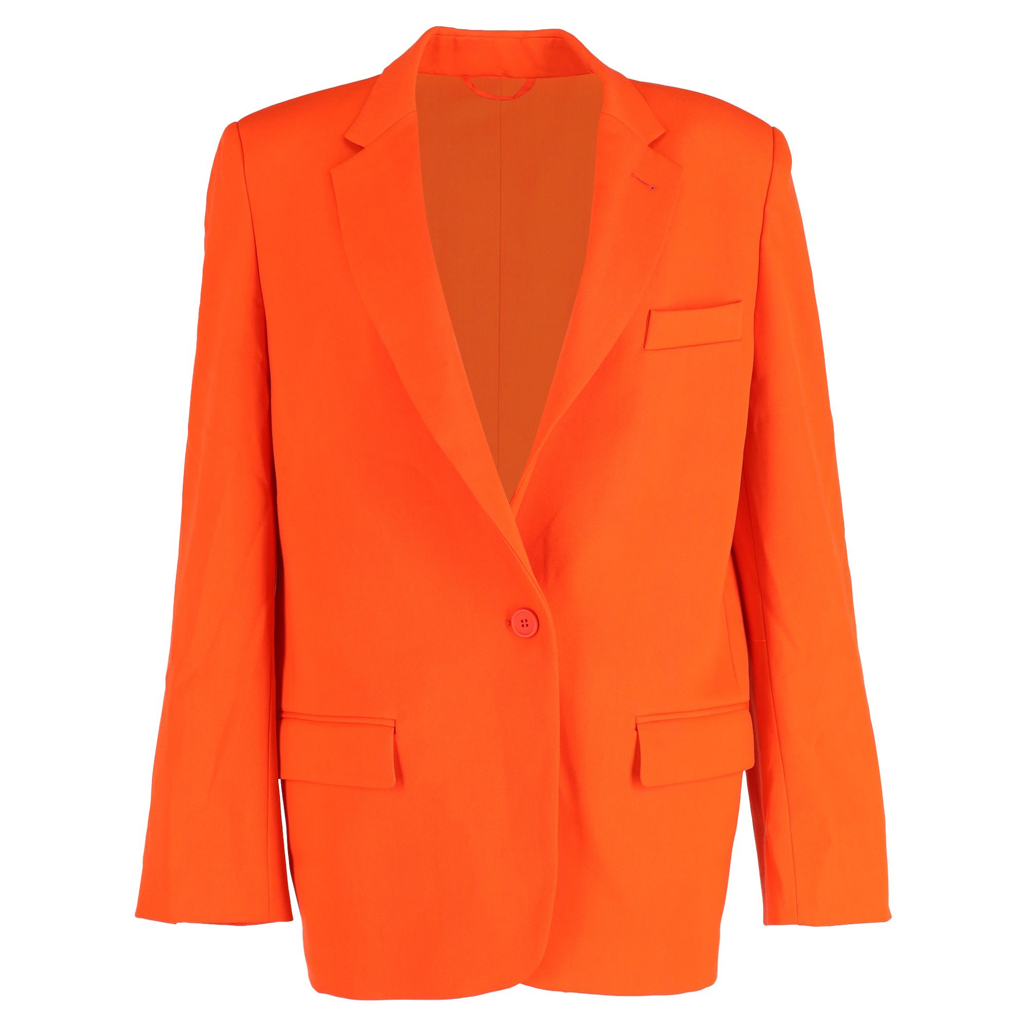 The Attico The Attico Oversized Single-Breasted Blazer in Orange Polyes Size XS / US 0-2 / IT 36-38 - 1 Thumbnail