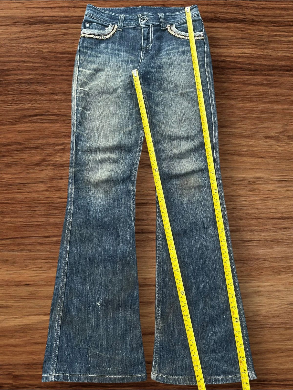 Japanese Brand Vintage Japanese Mud Washed Mid Rise Bootcut Flare Jeans Size 27" / US 4 / IT 40 - 12 Thumbnail