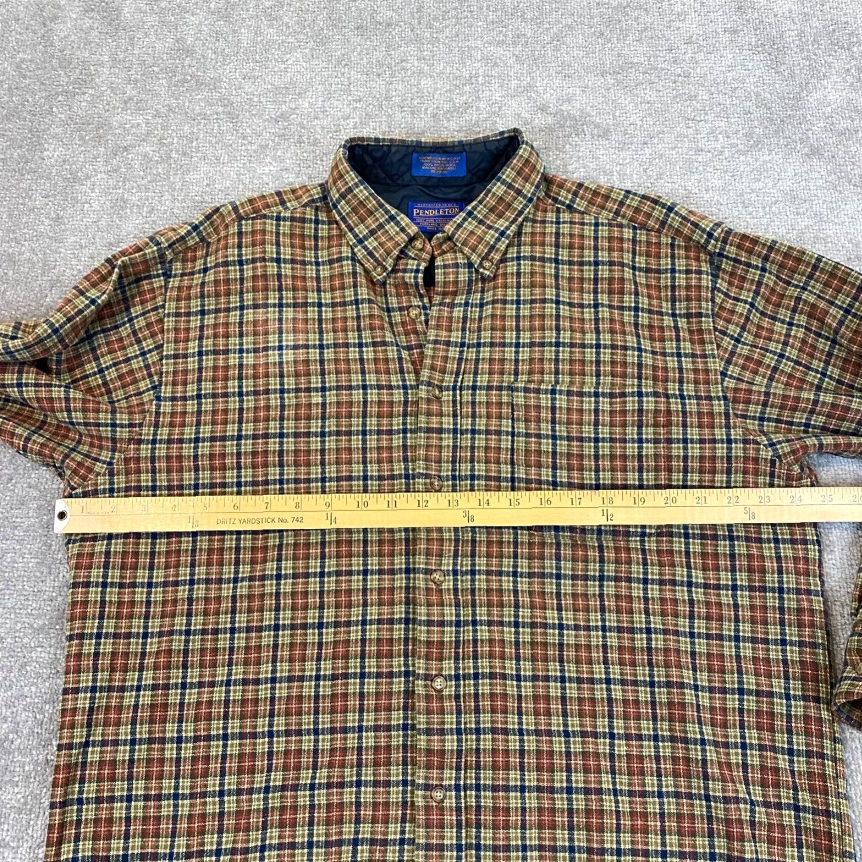 Pendleton VINTAGE Pendleton Mens Shirt XL Brown Plaid Wool Button-Down Casual Outerwear Size US XL / EU 56 / 4 - 6 Thumbnail