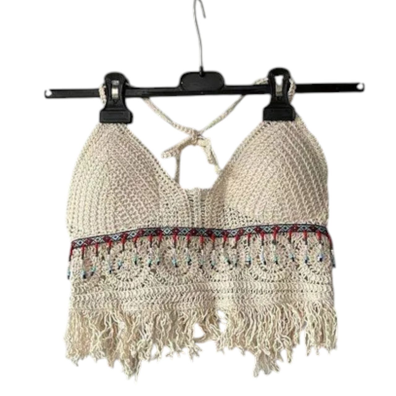 Other boho crochet crop halter top sz M Size M / US 6-8 / IT 42-44 - 1 Thumbnail