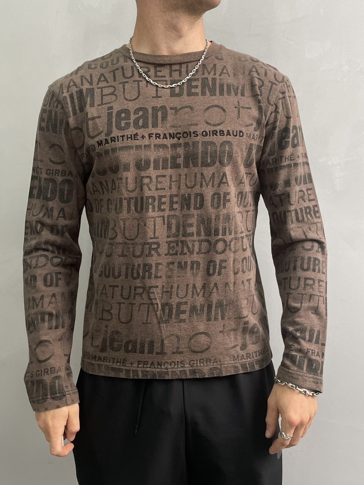 Marithe + Francois Girbaud Rare Marithe Francois Girbaud Monogram long sleeve tee Size US M / EU 48-50 / 2 - 2 Thumbnail