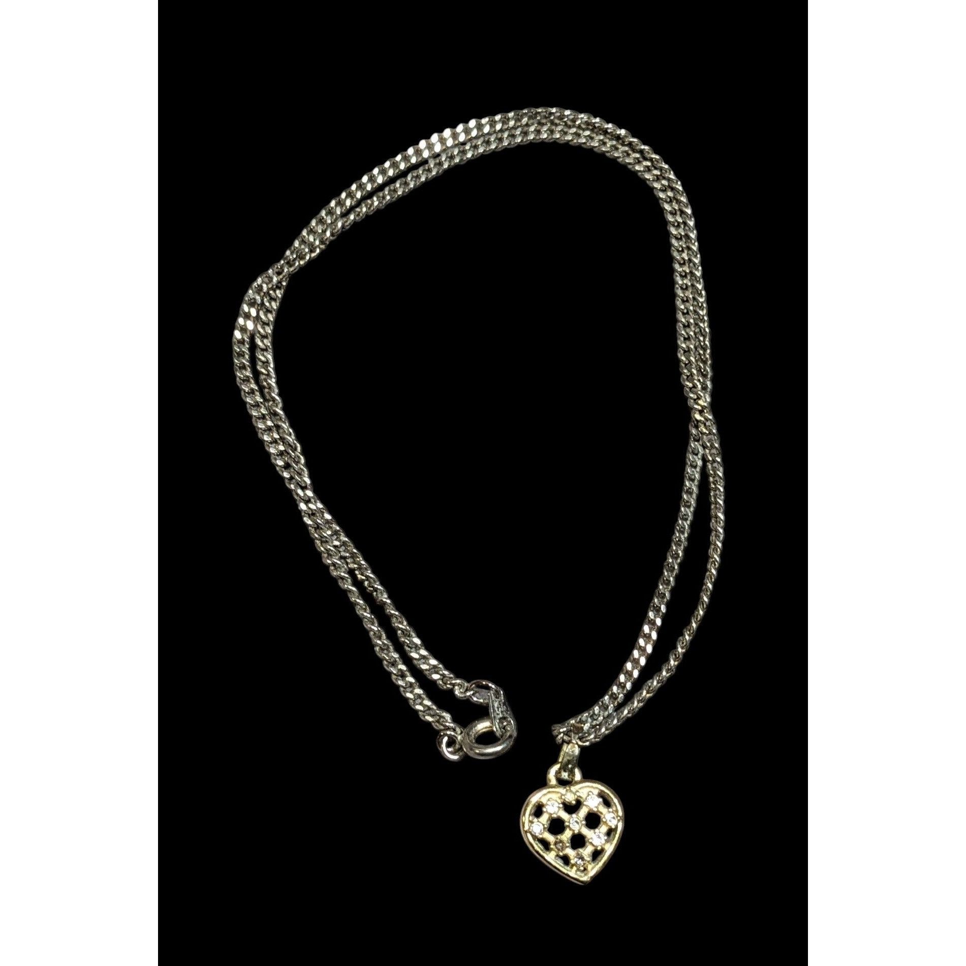 Other Minimalist Coquette Lattice Heart Pendant Necklace Gold Tone Size ONE SIZE - 1 Thumbnail