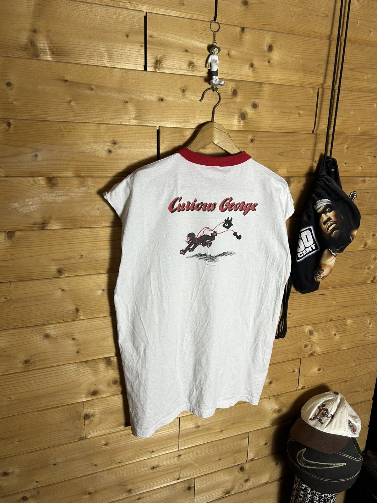 Vintage Vintage 1995 Curious George Murina shirt Size US XL / EU 56 / 4 - 11 Thumbnail