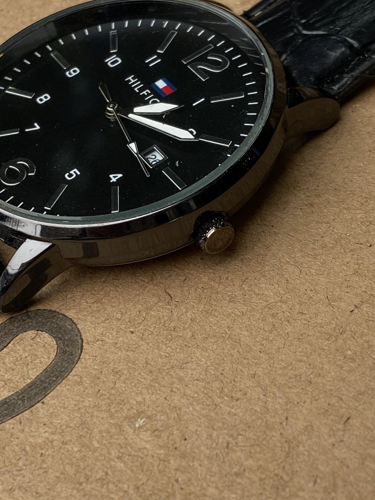 Japanese Brand × Jewelry × Vintage Minimalist Black Leather Watch - Japanese Brand Size ONE SIZE - 3 Thumbnail