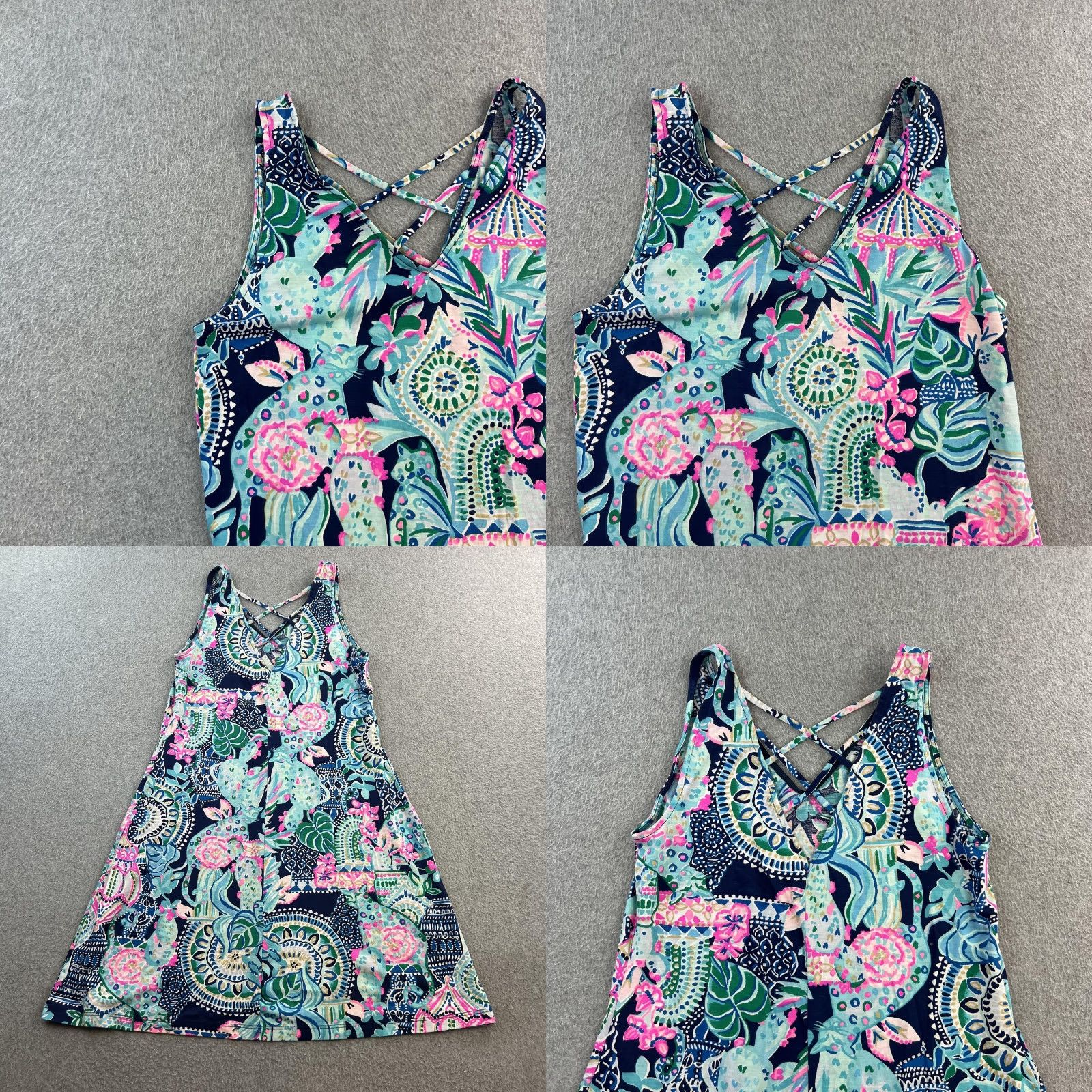 Lilly Pulitzer Lilly Pulitzer Dress Womens XXS Tropical Tank Crisscross Summer Casual Resort Sundress Size XXS / US 00 / IT 34 - 8 Thumbnail