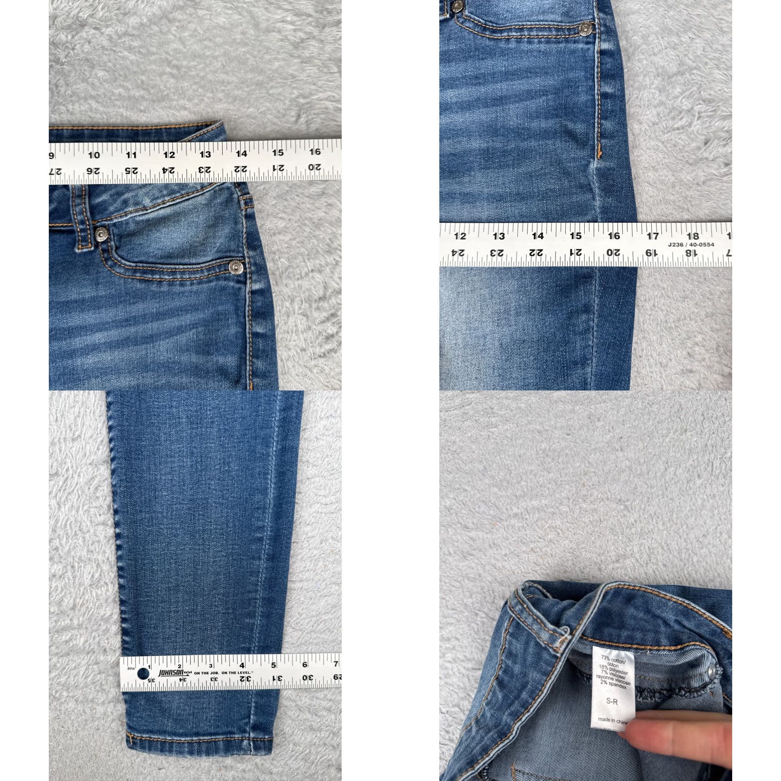 Vintage Maurices Jeans Womens Small Regular Blue Denim Skinny Cotton Blend Low 28x30 Size 28" / US 6 / IT 42 - 9 Thumbnail
