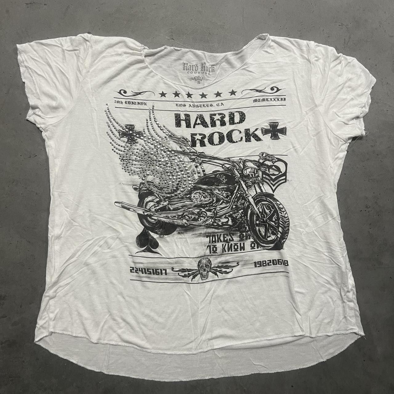 Hard Rock Cafe Vintage Y2K/2000s Hard Rock Couture Biker Essential Womens Tee! Size US S / EU 44-46 / 1 - 1 Thumbnail