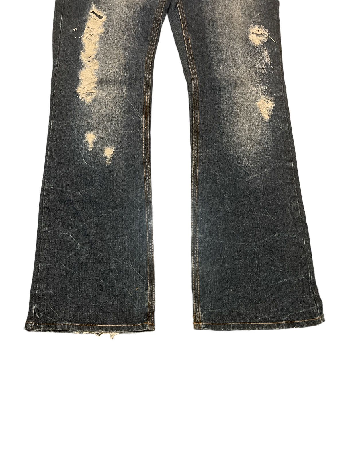 Other FLARED‼️ORIGINAL JEANS RIPPED DISTRESSED DENIM PANT Size US 32 / EU 48 - 3 Thumbnail