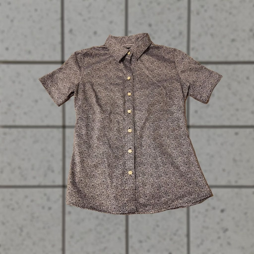 Banana Republic Banana Republic Womens Shirt Blouse Cotton Short Sleeve Gray 4 Size S / US 4 / IT 40 - 1 Thumbnail