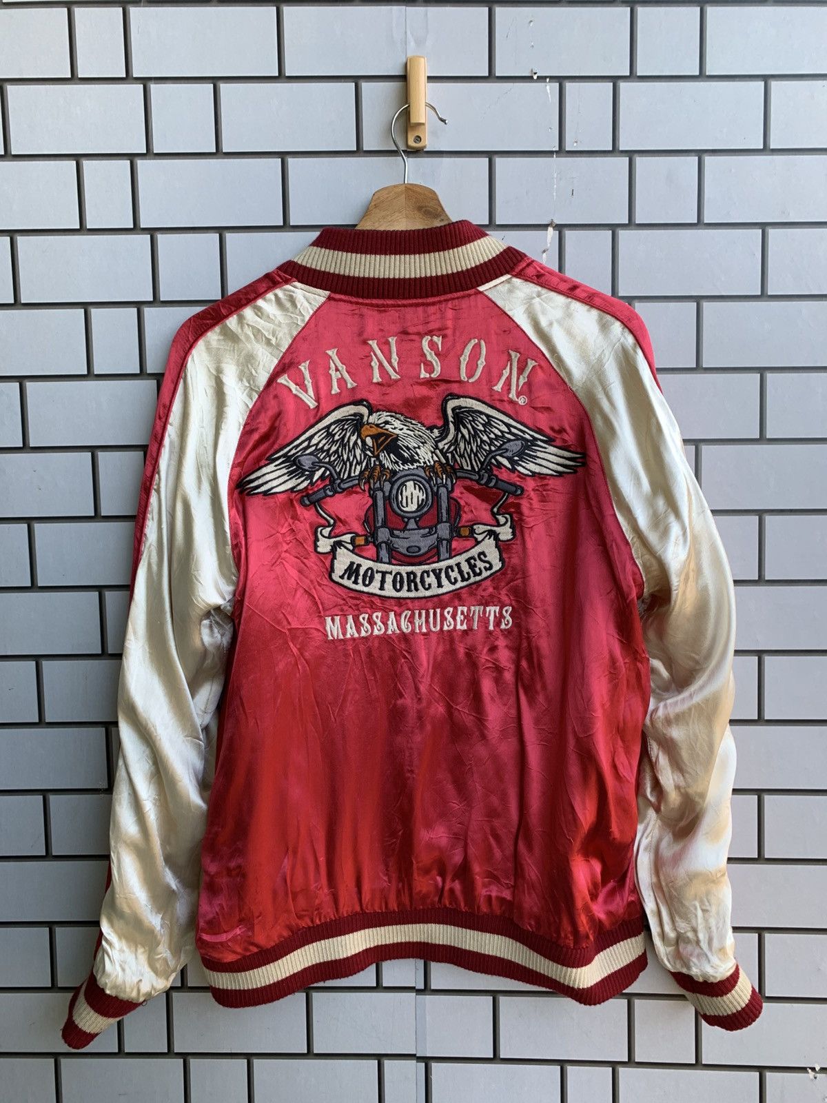 Japanese Brand Vintage Sukajan Vanson Leathers Reversible Jacket Size US M / EU 48-50 / 2 - 5 Thumbnail