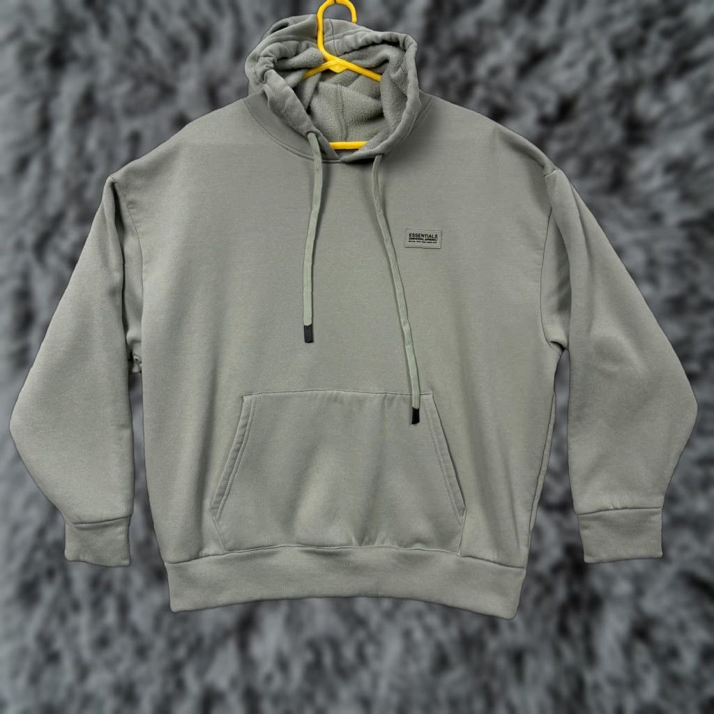Essentials DRY Essentials Hoodie Mens Large Green Fleece Pullover Kangaroo Pocket Logo Size US L / EU 52-54 / 3 - 1 Thumbnail