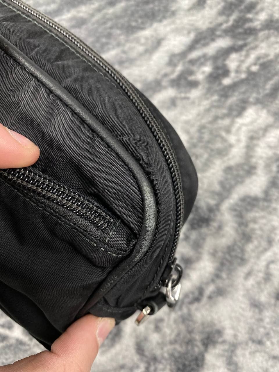 Prada Prada Tessuto Nylon Saffiano Wristlet Mini Bag Women Black Size ONE SIZE - 12 Thumbnail
