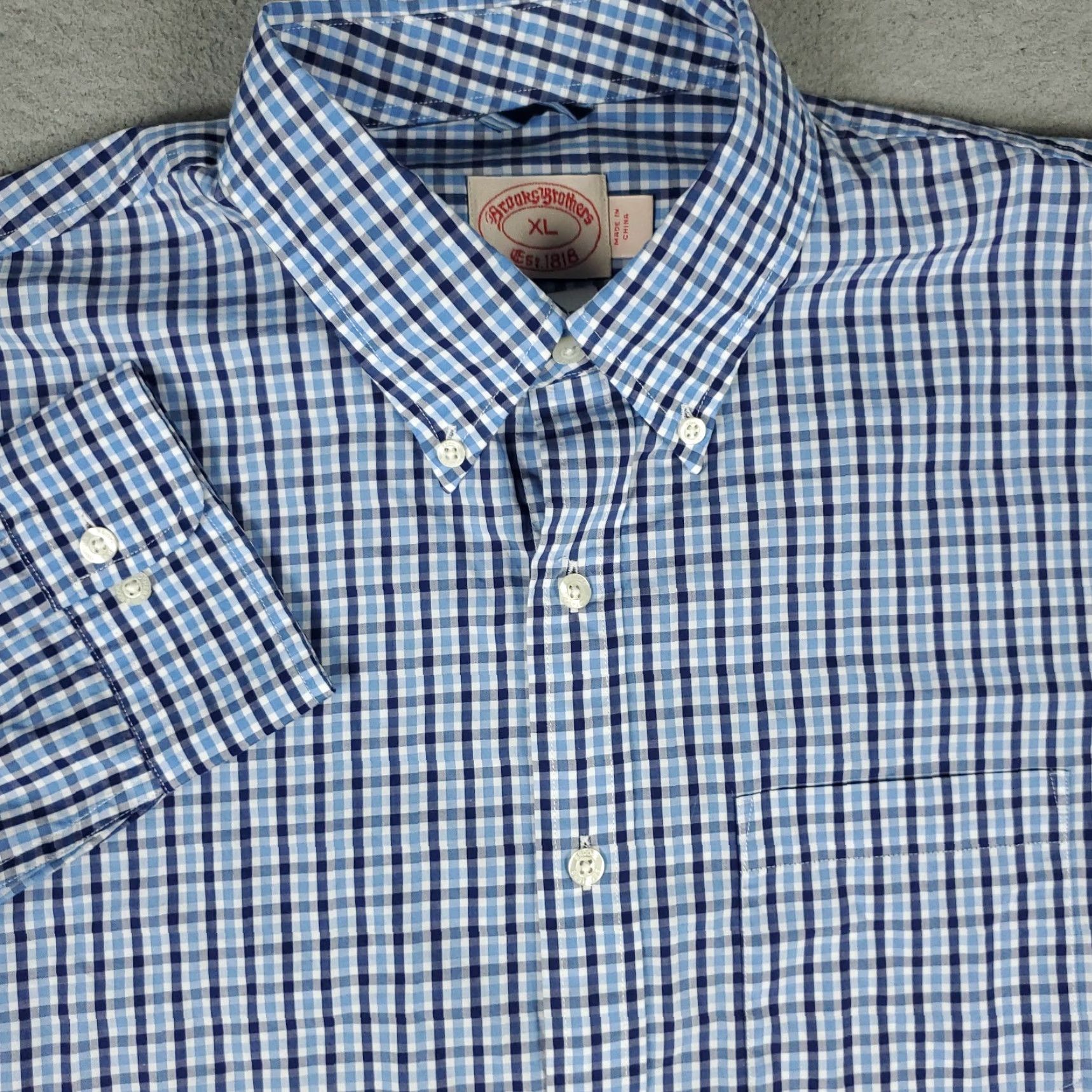 Brooks Brothers Brooks Brothers Shirt Mens XL Blue Check Button-Up Long Sleeve Casual Formal Workwear Colorful Modern Preppy 90s? Size US XL / EU 56 / 4 - 2 Thumbnail