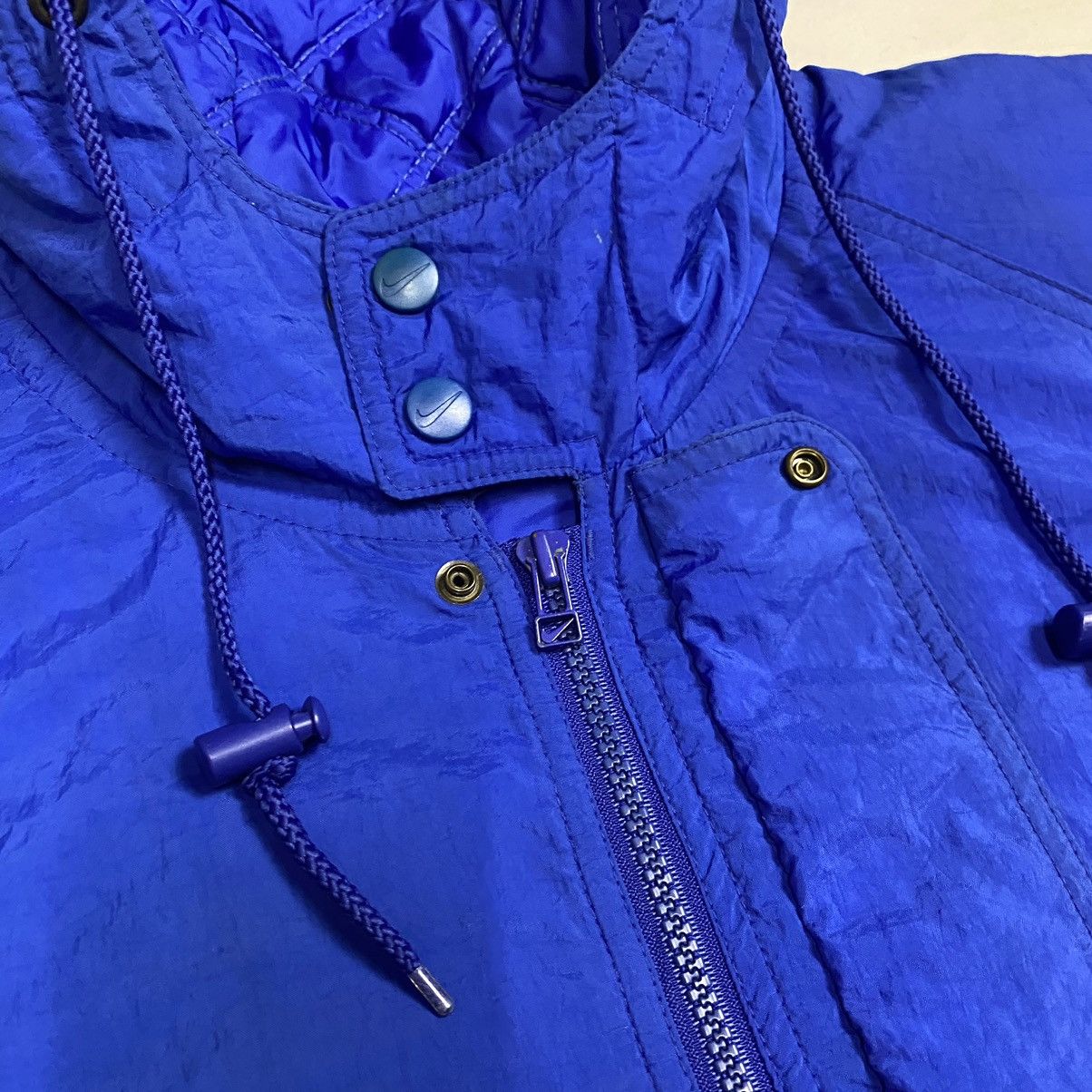 Nike × Vintage Nike 90s Big swoosh padded parka hoodie jacket Size US M / EU 48-50 / 2 - 17 Thumbnail