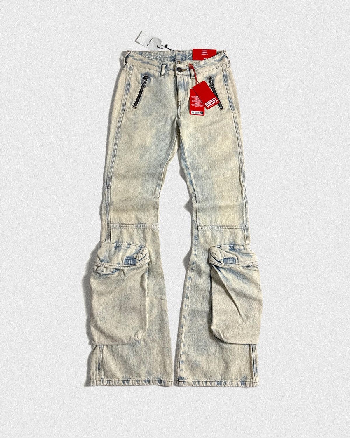 Diesel Diesel Y2K D-Pocky Bell Bootcut Flared Acid Washed Jeans