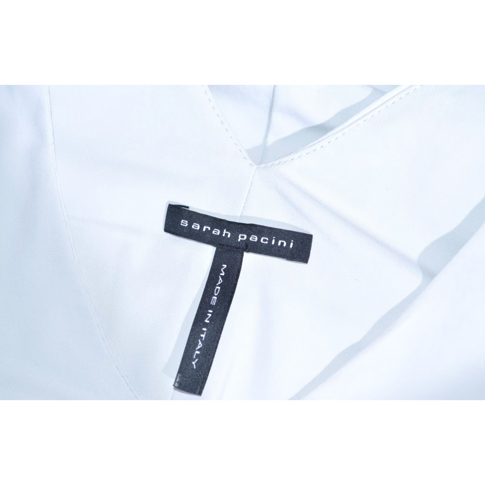 Sarah Pacini Sarah Pacini White Sleeveless Sheath Dress Belted V-Neck Italy Size S Ladies WomenWhite Sleeveless Sheath Dress Belted V-Neck Italy Size S Size S / US 4 / IT 40 - 7 Thumbnail