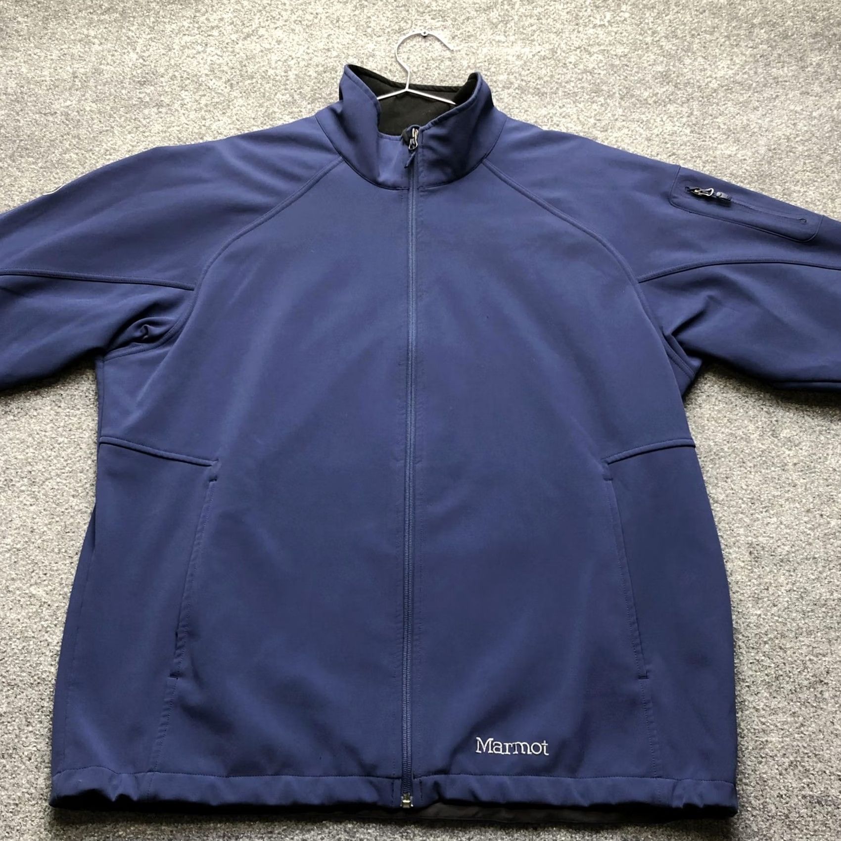 Marmot Marmot Jacket Mens 2XL Blue Softshell Full Zip Fleece Lined Outdoor Hiking Size US XXL / EU 58 / 5 - 2 Thumbnail