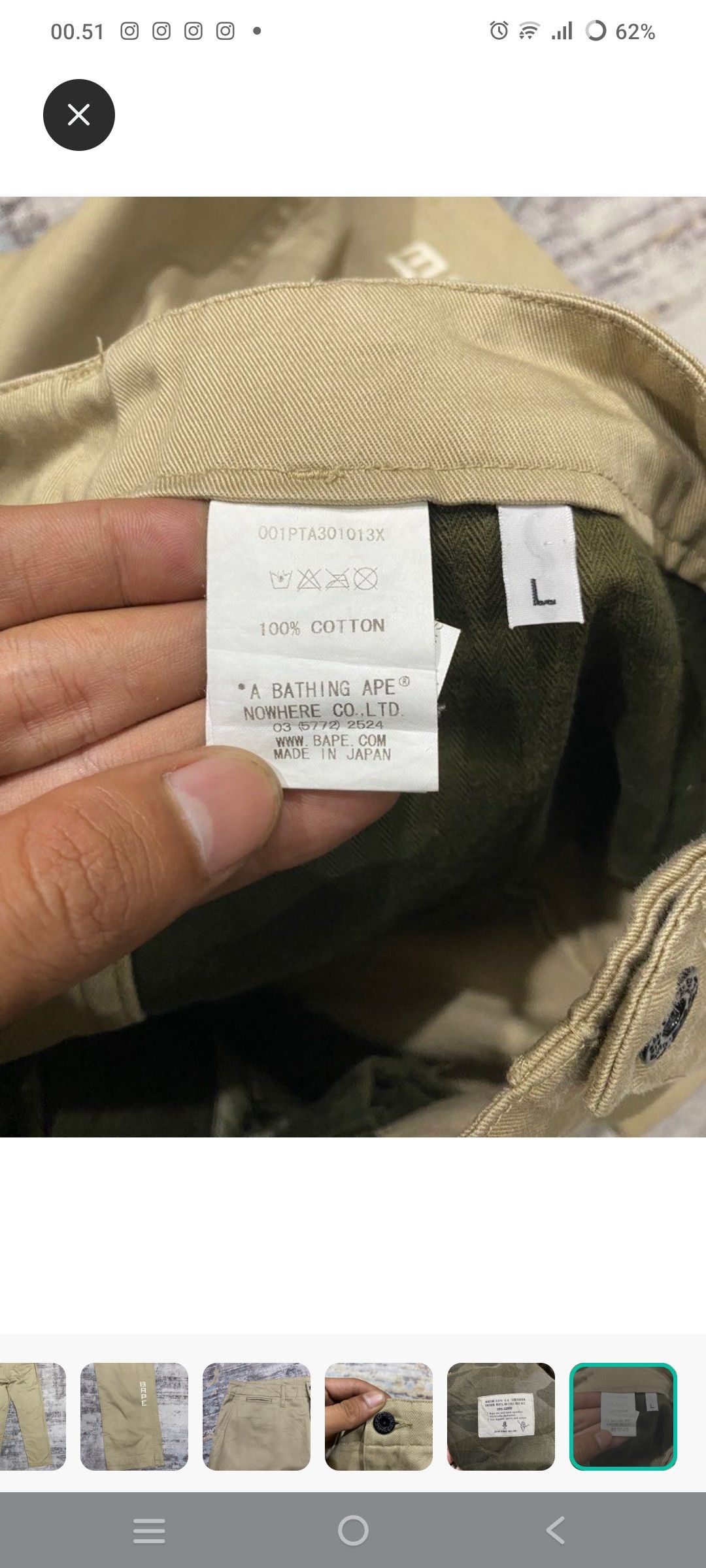 Bape Bape spellout chino pants size Large Size US 32 / EU 48 - 7 Thumbnail