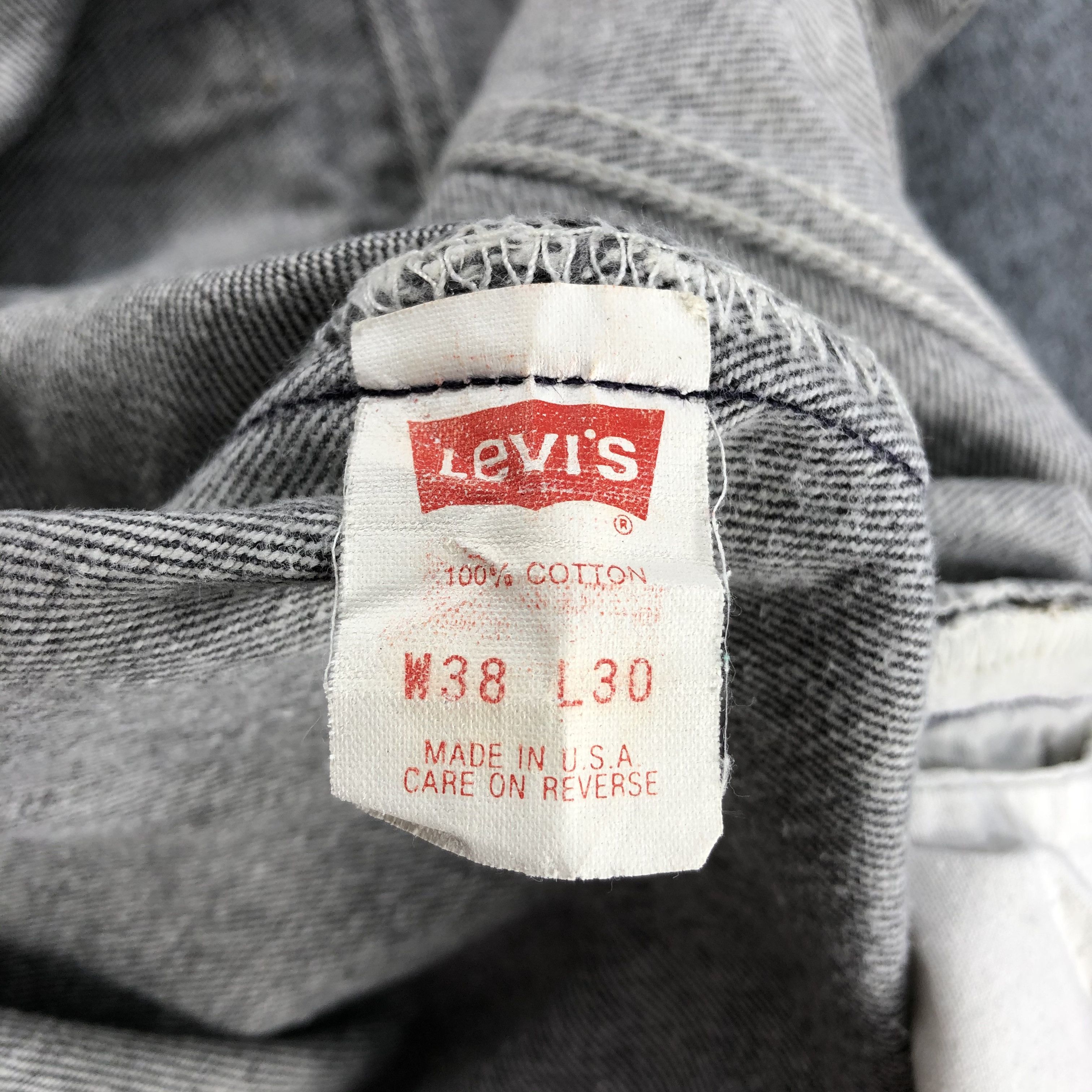 Levi's Vintage 90s Levis 501 Faded Black Jeans-J1648 Size US 38 / EU 54 - 13 Thumbnail