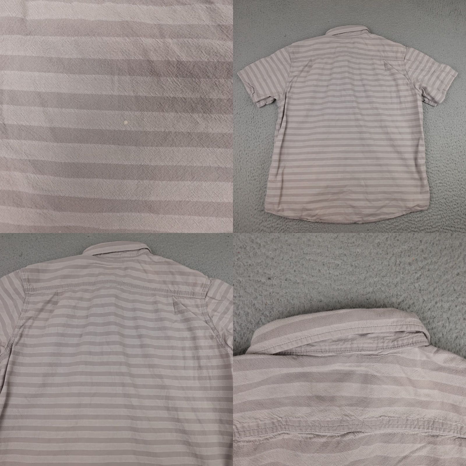 Carhartt Carhartt Shirt Mens L Gray Striped Short Sleeve Button Up Pocket - Casual Workwear, Cotton, Regular Fit Size US L / EU 52-54 / 3 - 8 Thumbnail