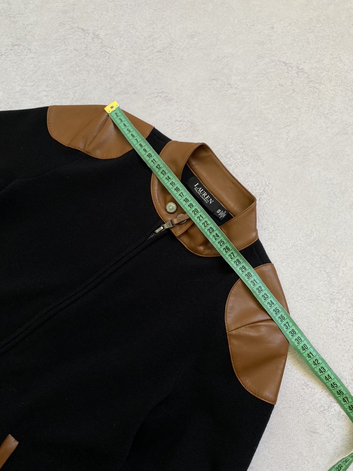 Lauren Ralph Lauren Lauren Ralph Lauren Knit Leather Patch Jacket & Dress Set Size S / US 4 / IT 40 - 18 Thumbnail
