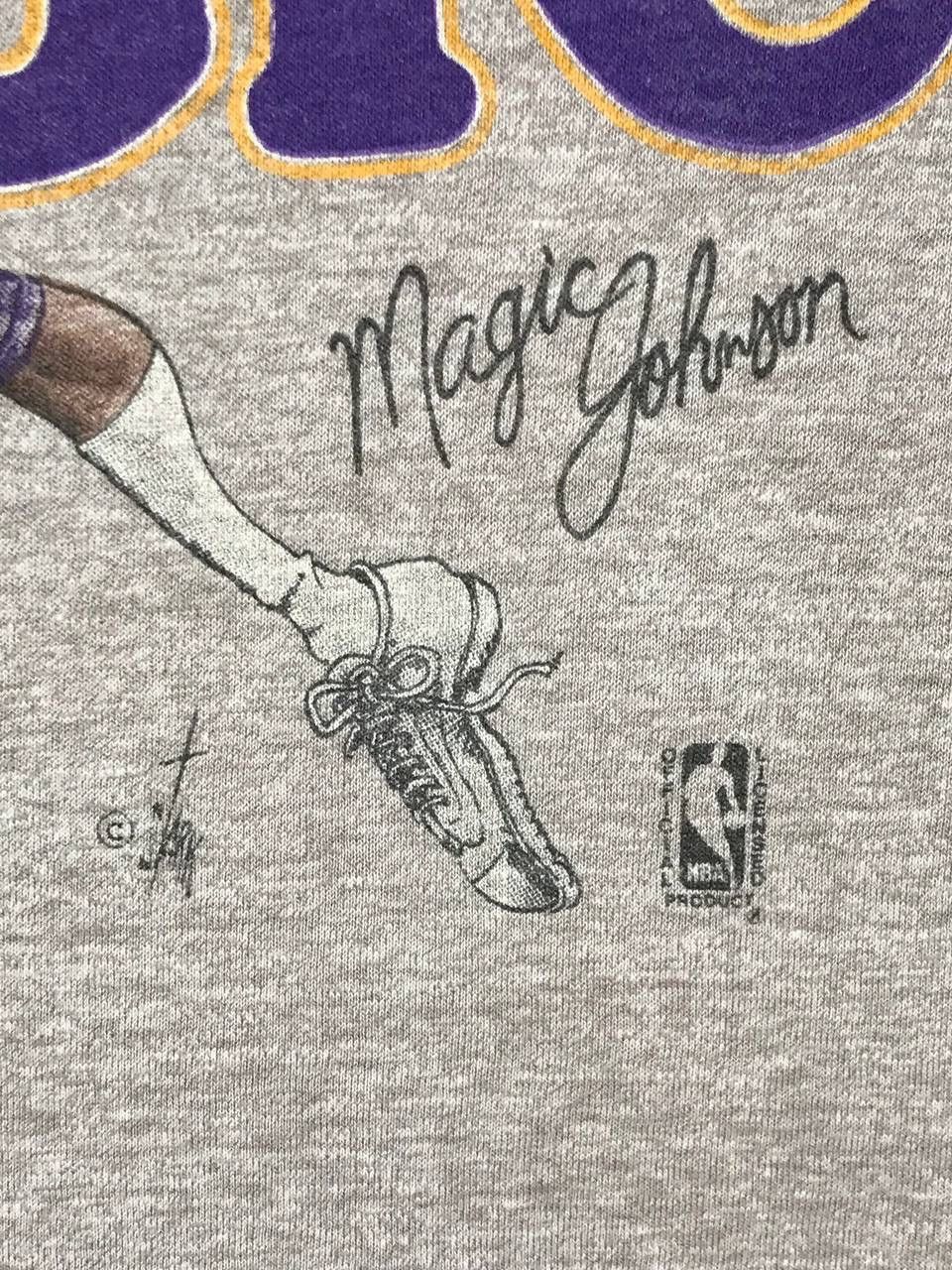 NBA vintage 80s Magic Johnson legend lakers Size US XL / EU 56 / 4 - 5 Thumbnail