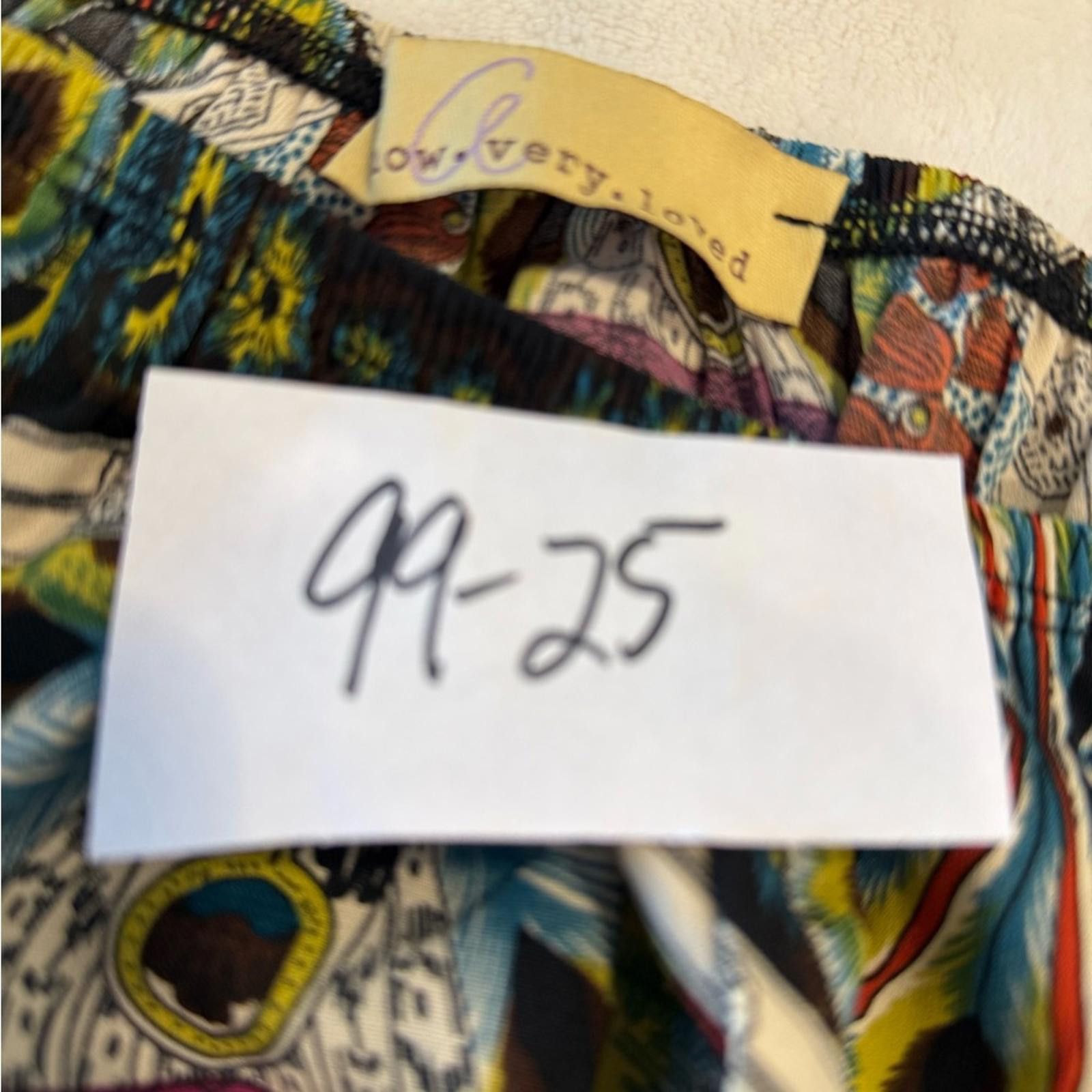 Other Boho multicolored feather print top wide sleeves SZ LG Size L / US 10 / IT 46 - 8 Thumbnail